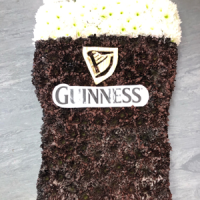 Pint  - For those Guinness lovers, a lovely tribute made from chrysanthemums