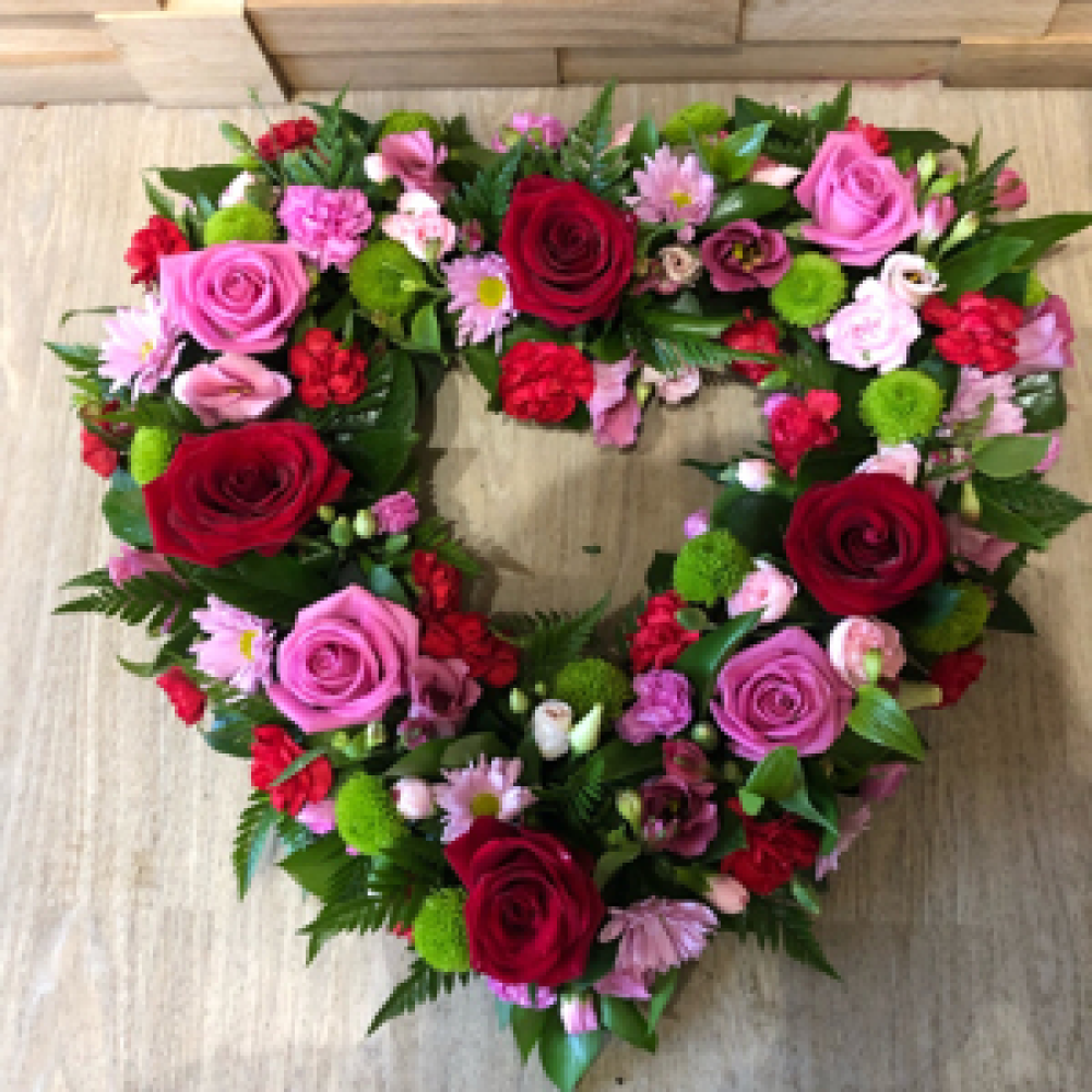 Open heart Pinks&Reds